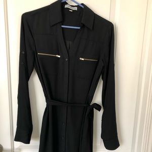 Express Button down dress with belt